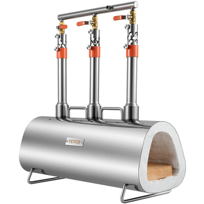 JHXMS03A - Portable Triple Burner Propane Forge for Knife Making