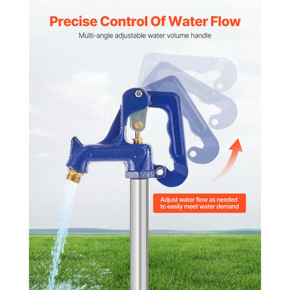 YH6-3 - 5.25FT Frost-Proof Yard Hydrant with Dual Valve System