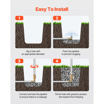 YH6-1 - 3.25FT Frost-Proof Yard Hydrant with Dual-Valve System