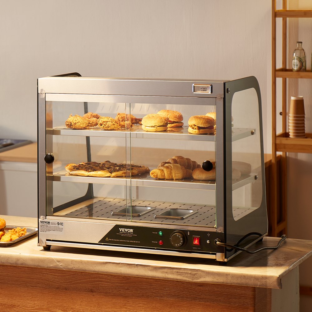SC-F802 - Insulated Food Warmer Display with 2 Adjustable Shelves