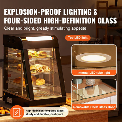 SC-CJ-60S - 3-Tier 57L Countertop Food Warmer with Temperature Control