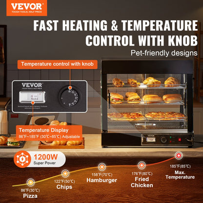 SC-CJ-601 - 3-Tier Stainless Steel Food Warmer Cabinet with Adjustable Shelves