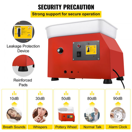 010643747401 - Compact 9.8" Pottery Wheel with Manual Speed Control
