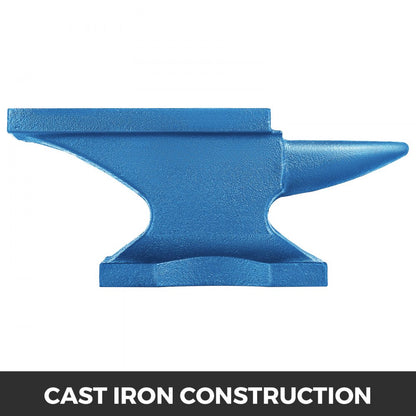 010154035880 - 22 lbs Cast Iron Single Horn Anvil for Metalworking