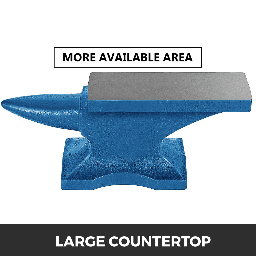 010154035880 - 22 lbs Cast Iron Single Horn Anvil for Metalworking