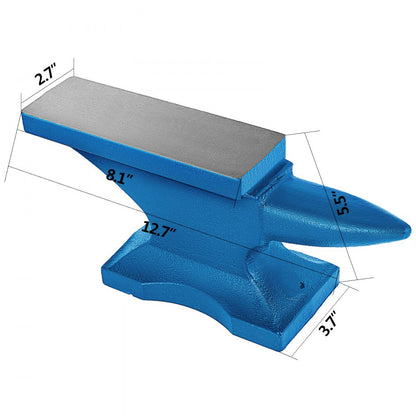 010154035880 - 22 lbs Cast Iron Single Horn Anvil for Metalworking