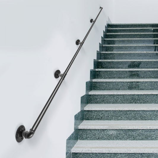 VV-GYGFS-HS12YC - 12FT Durable Carbon Steel Handrail, Supports 440lbs