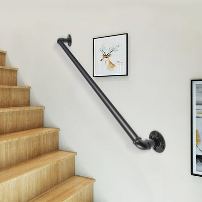 VV-GYGFS-HS3YC - 3FT Wall-Mounted Carbon Steel Stair Handrail, 440lbs Capacity