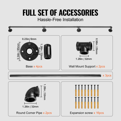 VV-GYGFS-HS8YC - Durable Wall-Mount Handrail with 440lbs Weight Capacity