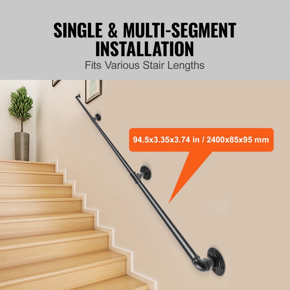 VV-GYGFS-HS8YC - Durable Wall-Mount Handrail with 440lbs Weight Capacity