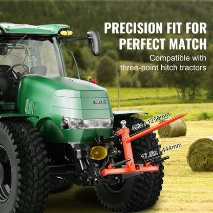 WBS-013 - 49" Heavy-Duty Hay Spear, 1600 lbs Capacity for Tractors