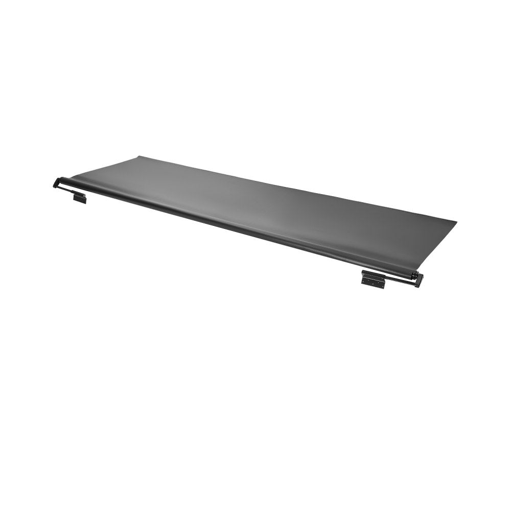 A6 - Durable 12' Black RV Awning with Waterproof PVC Fabric