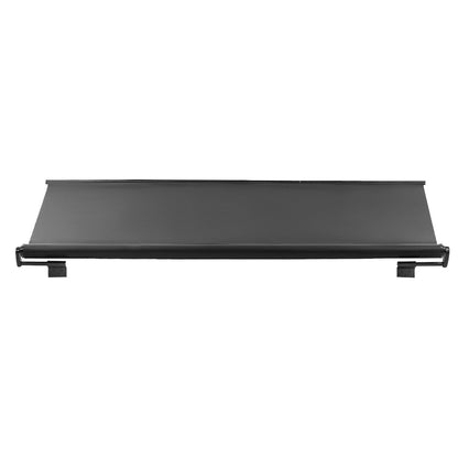 A6 - Durable 12' Black RV Awning with Waterproof PVC Fabric
