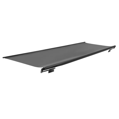 A6 - Durable 12' Black RV Awning with Waterproof PVC Fabric