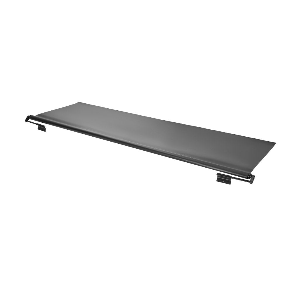 A6 - Durable 12' Black RV Awning with Waterproof PVC Fabric