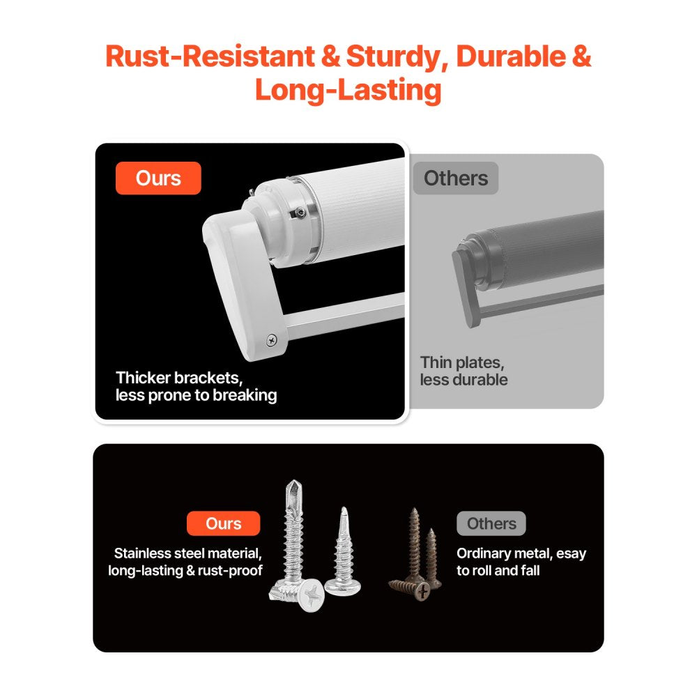 A6 - 13' Waterproof RV Slide Topper Awning with Durable PVC Fabric