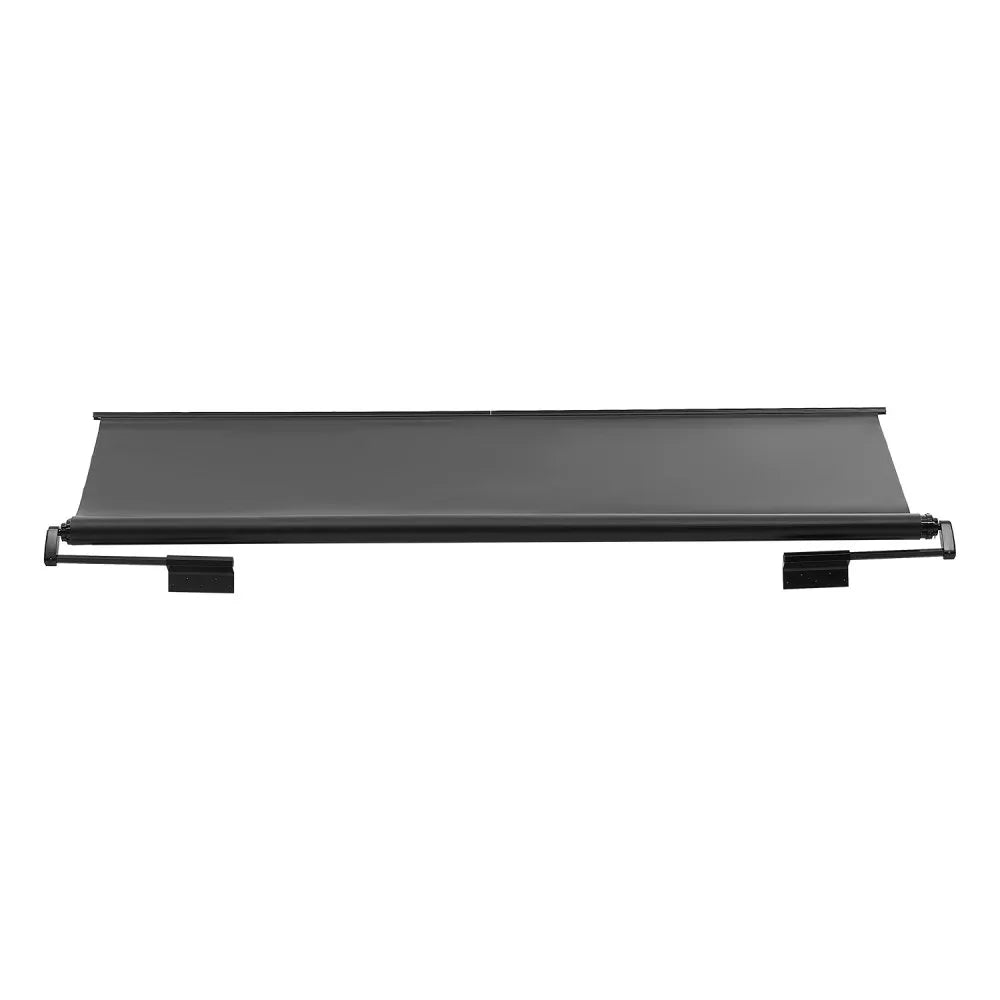 A6 - 7'7" Black Heavy-Duty RV Awning with Waterproof PVC Fabric