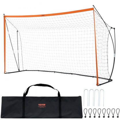SSJ12X6 - Durable 0.5" Portable Soccer Goal with Carry Bag & Ground Nails