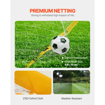 SSH12X6 - 12x6 ft Portable Soccer Goal with Durable Dacron Net