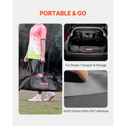 SSH12X6 - 12x6 ft Portable Soccer Goal with Durable Dacron Net