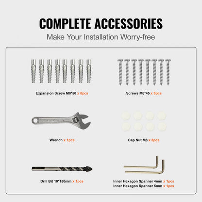 VV-OSR-3 - Adjustable Iron Handrail for 0-4 Steps, 24" Max Height