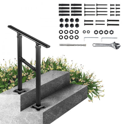 VV-OSR-1 Adjustable Iron Handrail for 0-2 Steps, Perfect for Safety