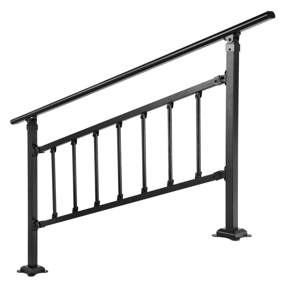 VV-OSRLG-4 Adjustable 0-5 Steps Wrought Iron Outdoor Handrail