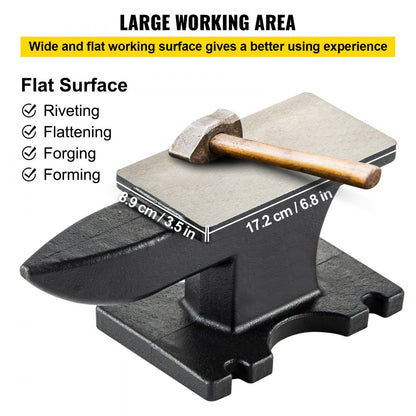MT11 - 25 lbs Cast Iron Anvil for Metalworking and Shaping