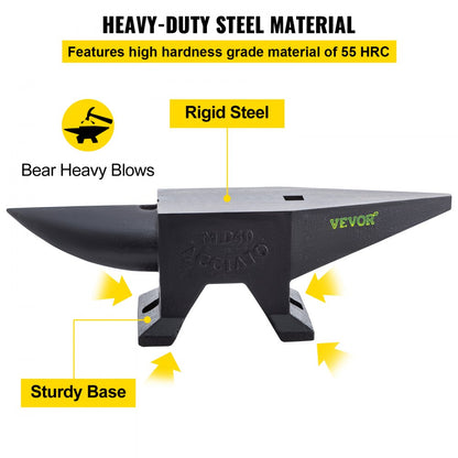 88BLACK - 23.3" Cast Iron Anvil for Metalworking Tasks