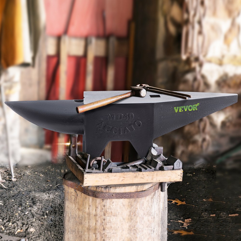 88BLACK - 23.3" Cast Iron Anvil for Metalworking Tasks
