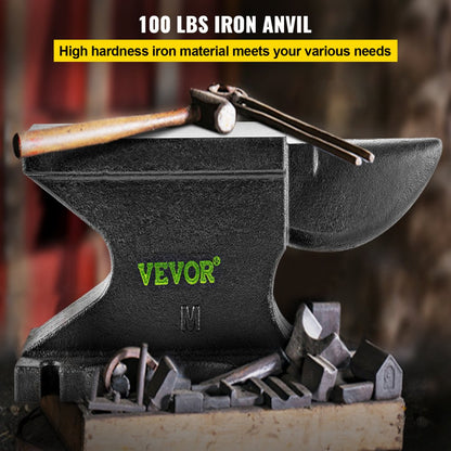 MT45 - 100 lbs Cast Iron Anvil with Single Horn Design