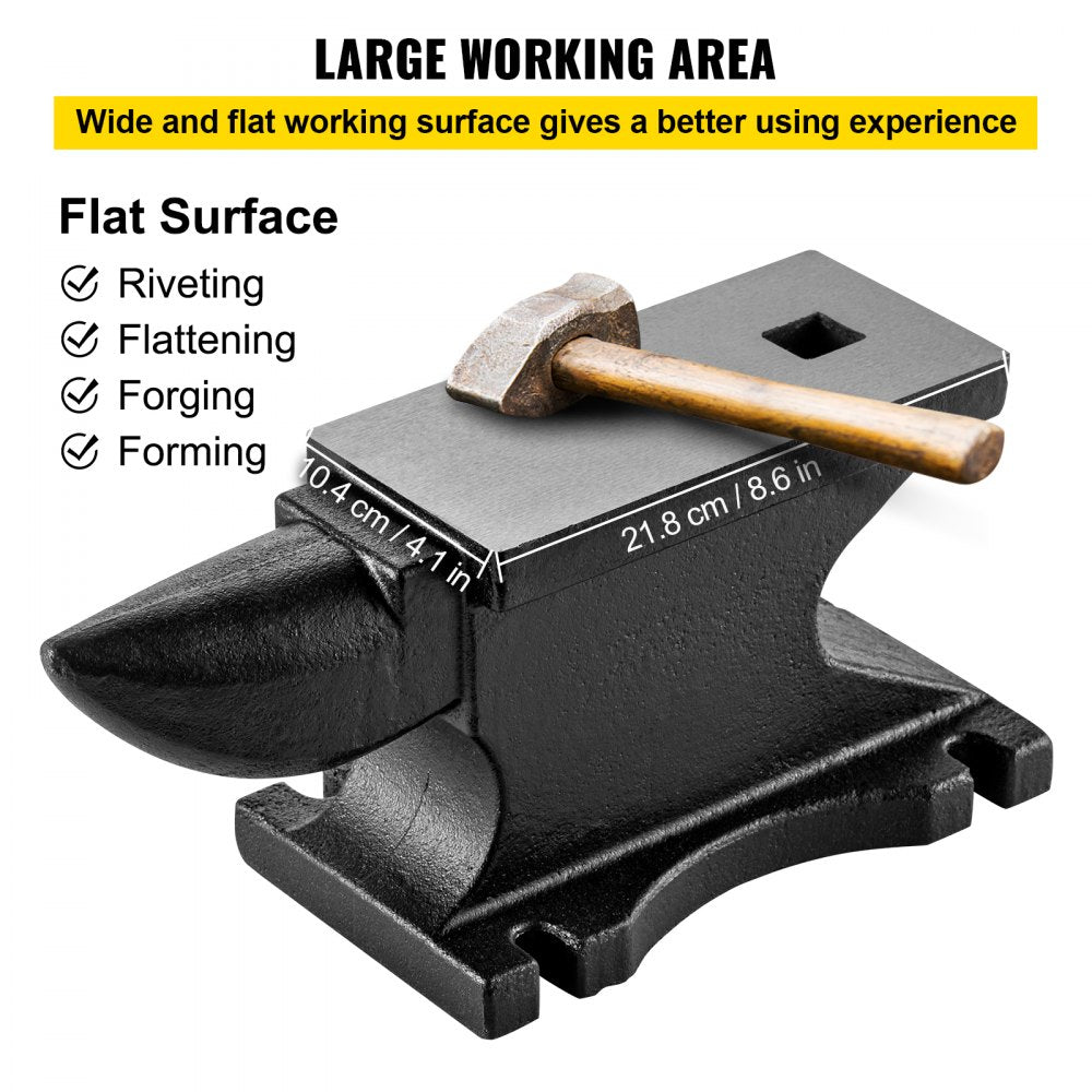 MT245 - VEVOR 55 lbs Cast Iron Anvil, 14" x 5.6" x 6.5"