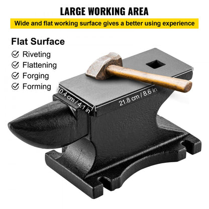MT245 - VEVOR 55 lbs Cast Iron Anvil, 14" x 5.6" x 6.5"