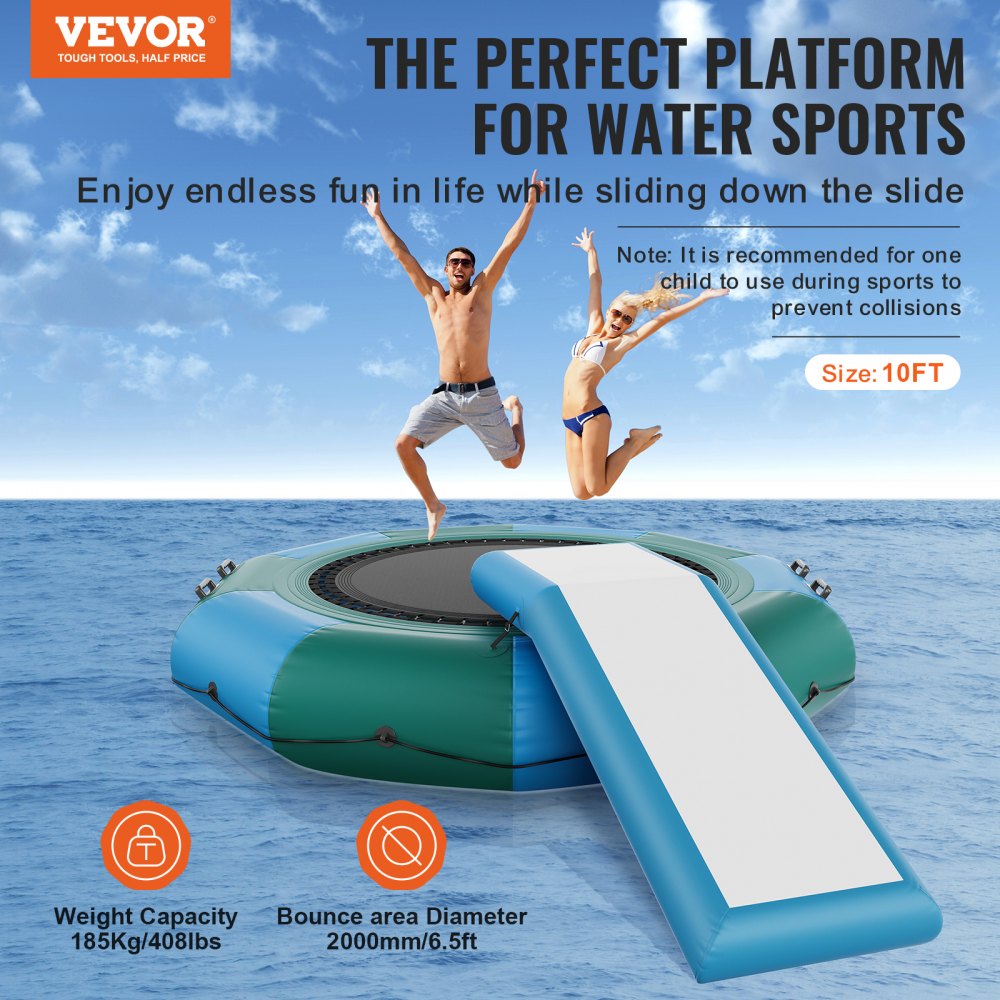 ZT10FTBGHD-US/EU - 10ft Inflatable Water Bouncer for Pools & Lakes