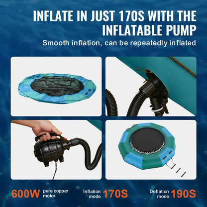 ZT10FTBGHD-US/EU - 10ft Inflatable Water Bouncer for Pools & Lakes