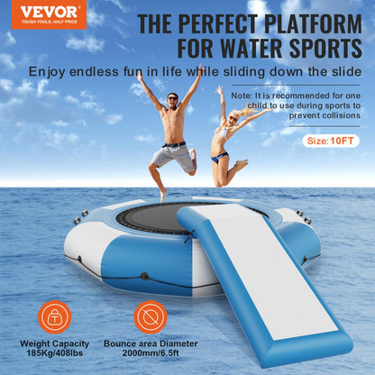 ZT10FTBWHD-US/EU/AU - 10ft VEVOR Inflatable Water Bouncer and Slide