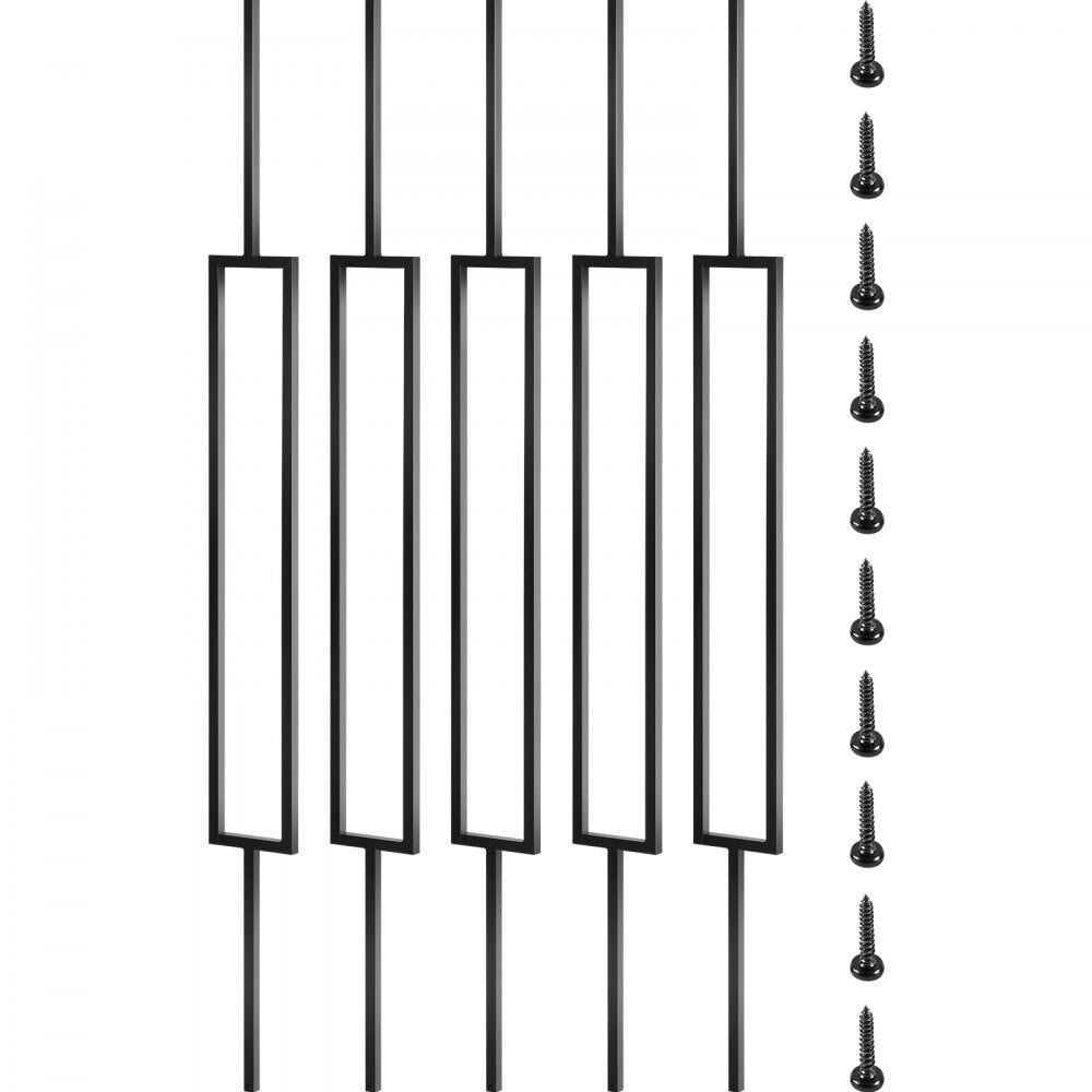 010303506760 - 44" Black Iron Deck Balusters for Easy Installation