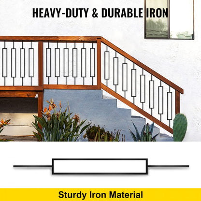 010303506760 - 44" Black Iron Deck Balusters for Easy Installation