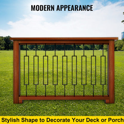 010303506760 - 44" Black Iron Deck Balusters for Easy Installation