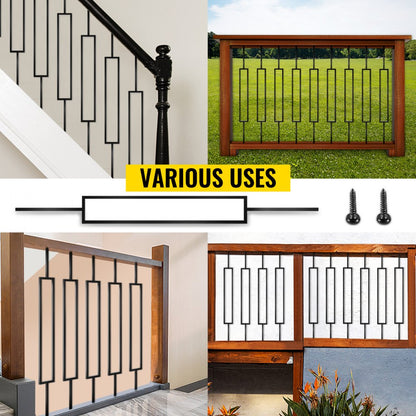010303506760 - 44" Black Iron Deck Balusters for Easy Installation