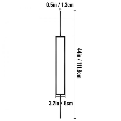 010303506760 - 44" Black Iron Deck Balusters for Easy Installation