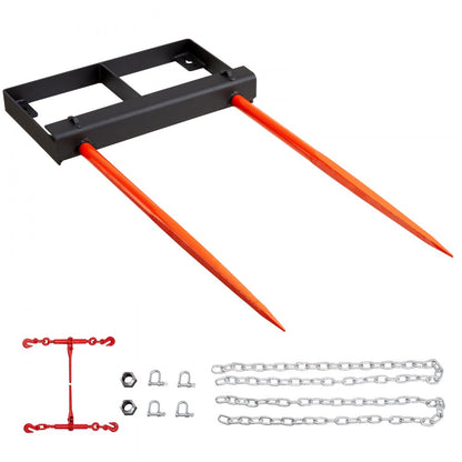 WBS-016 - 49" Heavy-Duty Hay Spear with 3000lbs Capacity for Tractors