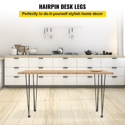 010106037688 - 24in Black Hairpin Legs Set for Custom Furniture