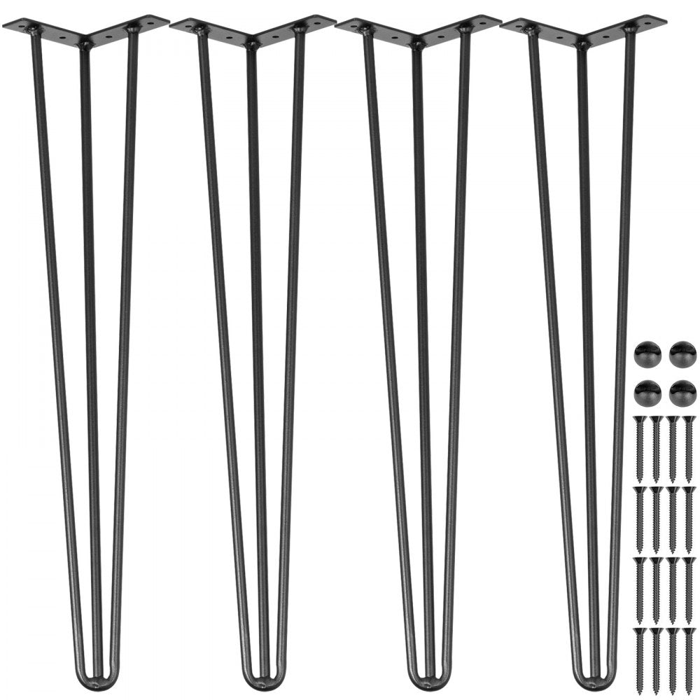 010133067449 - 26" Black Hairpin Legs Set of 4 for DIY Furniture