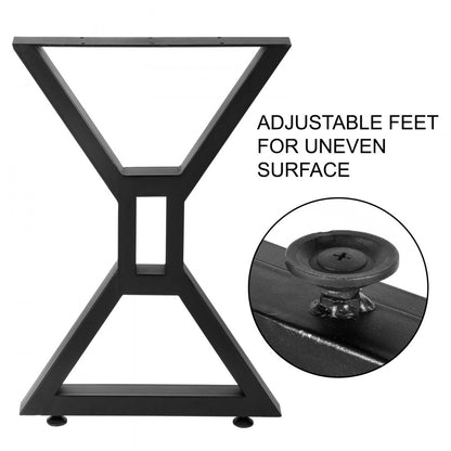 010315325074 - 28" Iron Dining Table Legs with Adjustable Feet