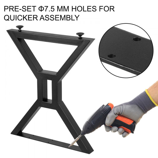 010315325074 - 28" Iron Dining Table Legs with Adjustable Feet