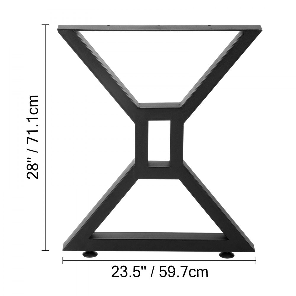 010315325074 - 28" Iron Dining Table Legs with Adjustable Feet