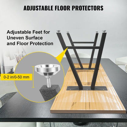 TZZT-2817 - Durable 28" Steel Table Legs with 1200lbs Capacity