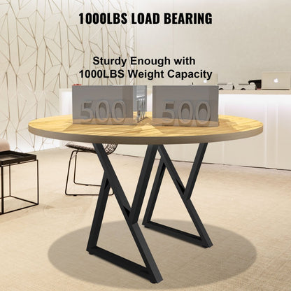 TZZT-2818 - Heavy-Duty Steel Table Legs, 28"x18", 1000lbs Capacity