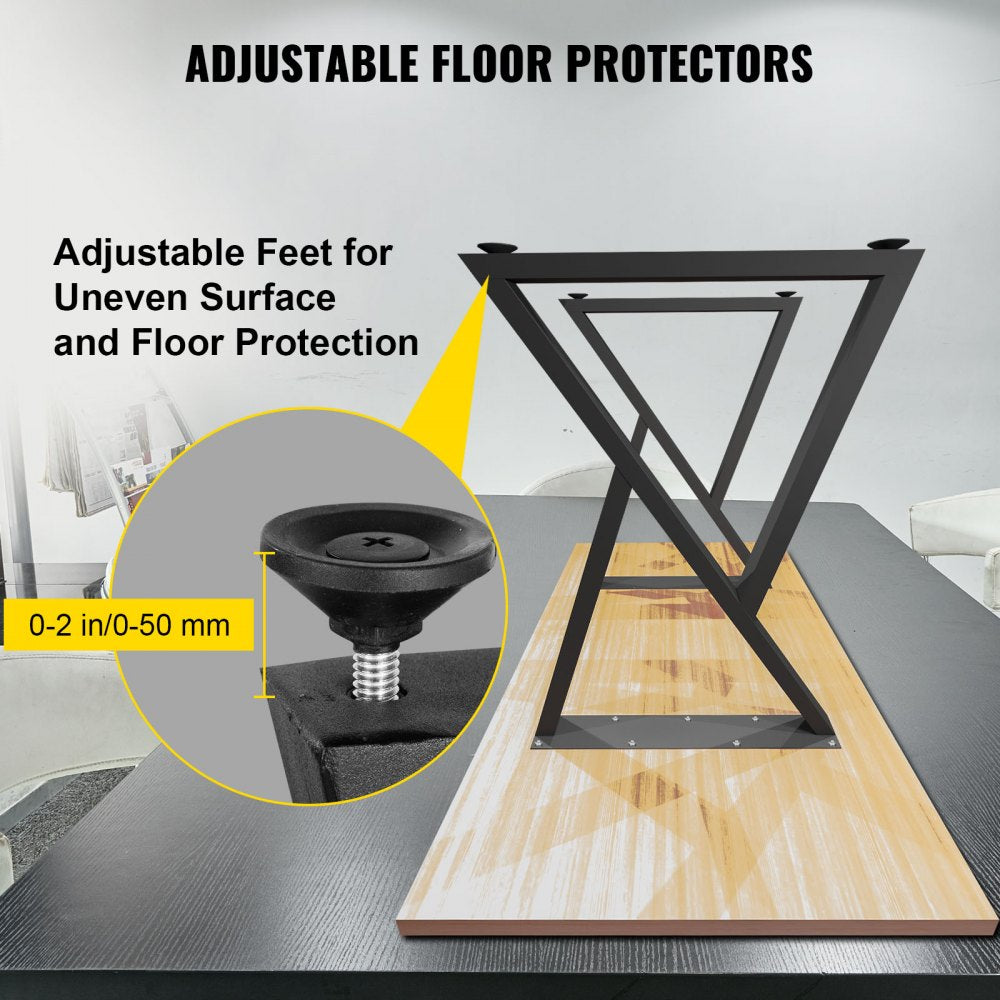 TZZT-2818 - Heavy-Duty Steel Table Legs, 28"x18", 1000lbs Capacity